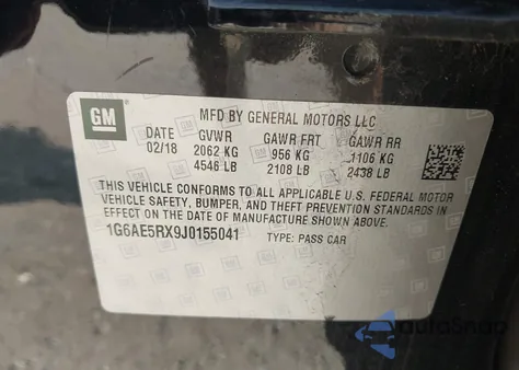 2018 Cadillac Ats Standard из США, поврежденный, VIN 1G6AE5RX9J0155041